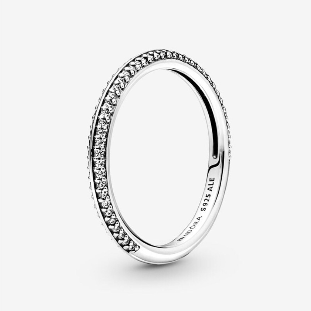 Pandora ME Pavé Ring Sterling Silver Cubic Zirconia Size 3.75